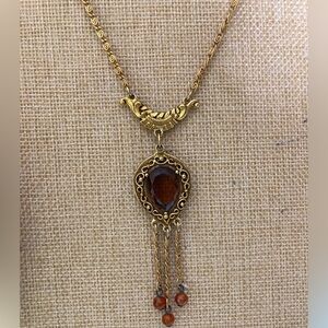 Goldette‎ Signed Vintage Victorian Inspired  Necklace